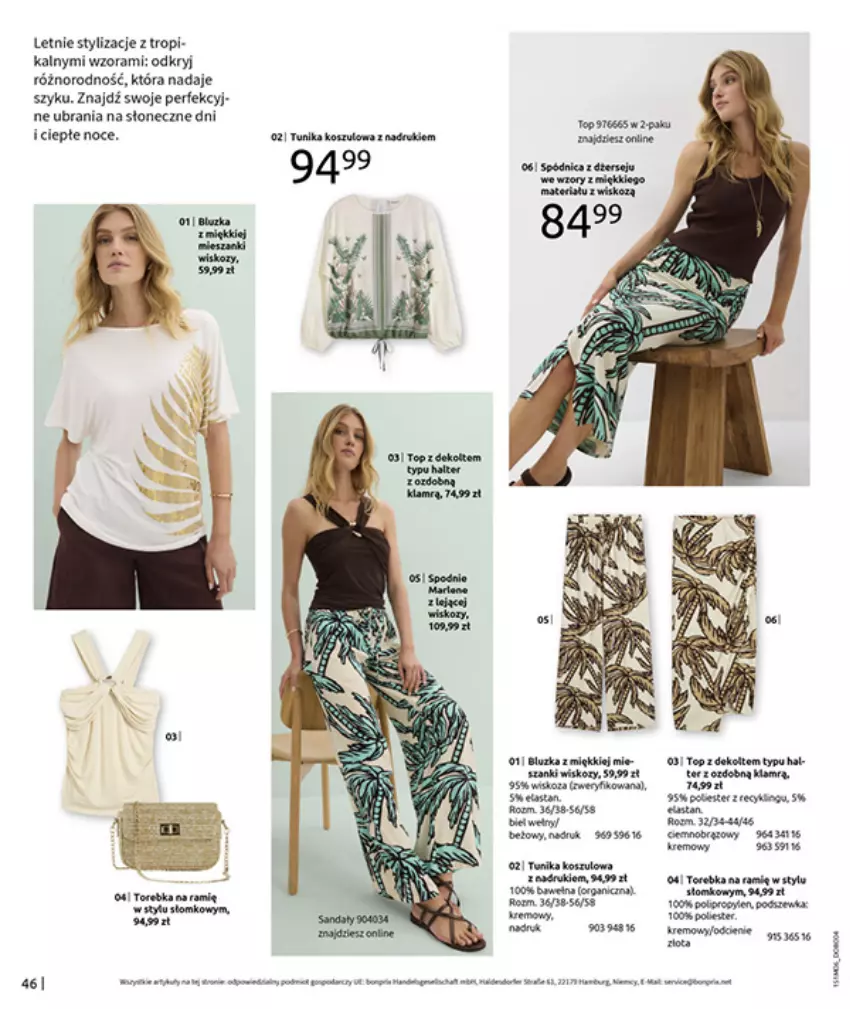 Gazetka promocyjna Bonprix - MODNY LUZ - ważna 15.07 do 25.08.2025 - strona 48 - produkty: Fa, Gin, Koc, Kret, LG, Por, Spódnica, Top, Torebka, Tunika, Ubrania