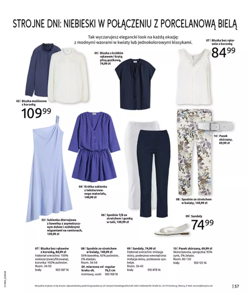Gazetka promocyjna Bonprix - MODNY LUZ - ważna 15.07 do 25.08.2025 - strona 59 - produkty: Fa, HP, Pasek, Por, Sandał, Sól, Spodnie, Wełna