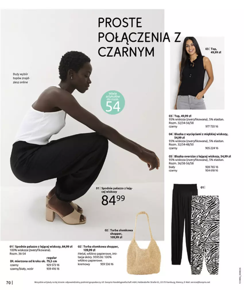Gazetka promocyjna Bonprix - MODNY LUZ - ważna 15.07 do 25.08.2025 - strona 72 - produkty: Fa, Koc, Por, Spodnie, Torba