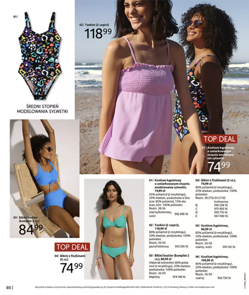 Gazetka promocyjna Bonprix - MODNY LUZ - ważna 15.07 do 25.08.2025 - strona 82 - produkty: Bikini, Fa, Kostium, Por, Top