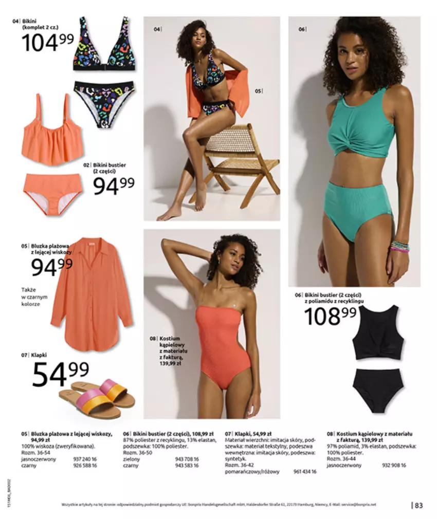 Gazetka promocyjna Bonprix - MODNY LUZ - ważna 15.07 do 25.08.2025 - strona 85 - produkty: Bikini, Fa, HP, Klapki, LG
