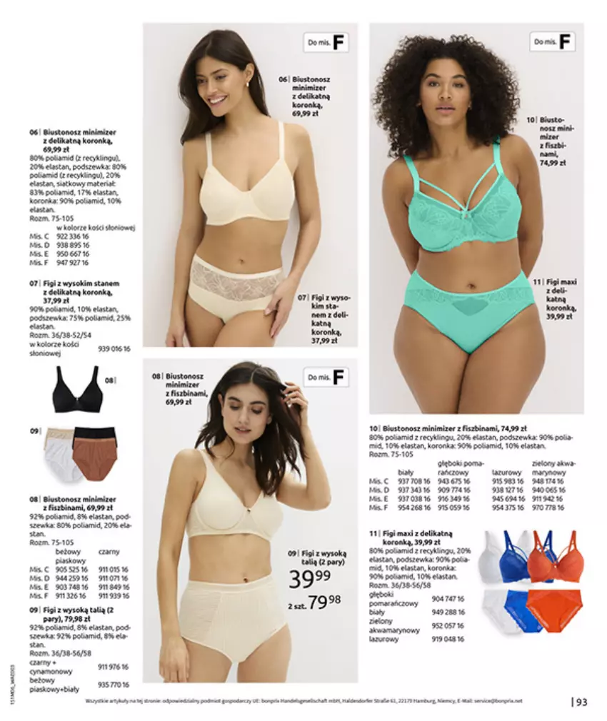 Gazetka promocyjna Bonprix - MODNY LUZ - ważna 15.07 do 25.08.2025 - strona 95 - produkty: Biustonosz, Fa, Figi, Laur, Sok, Sos