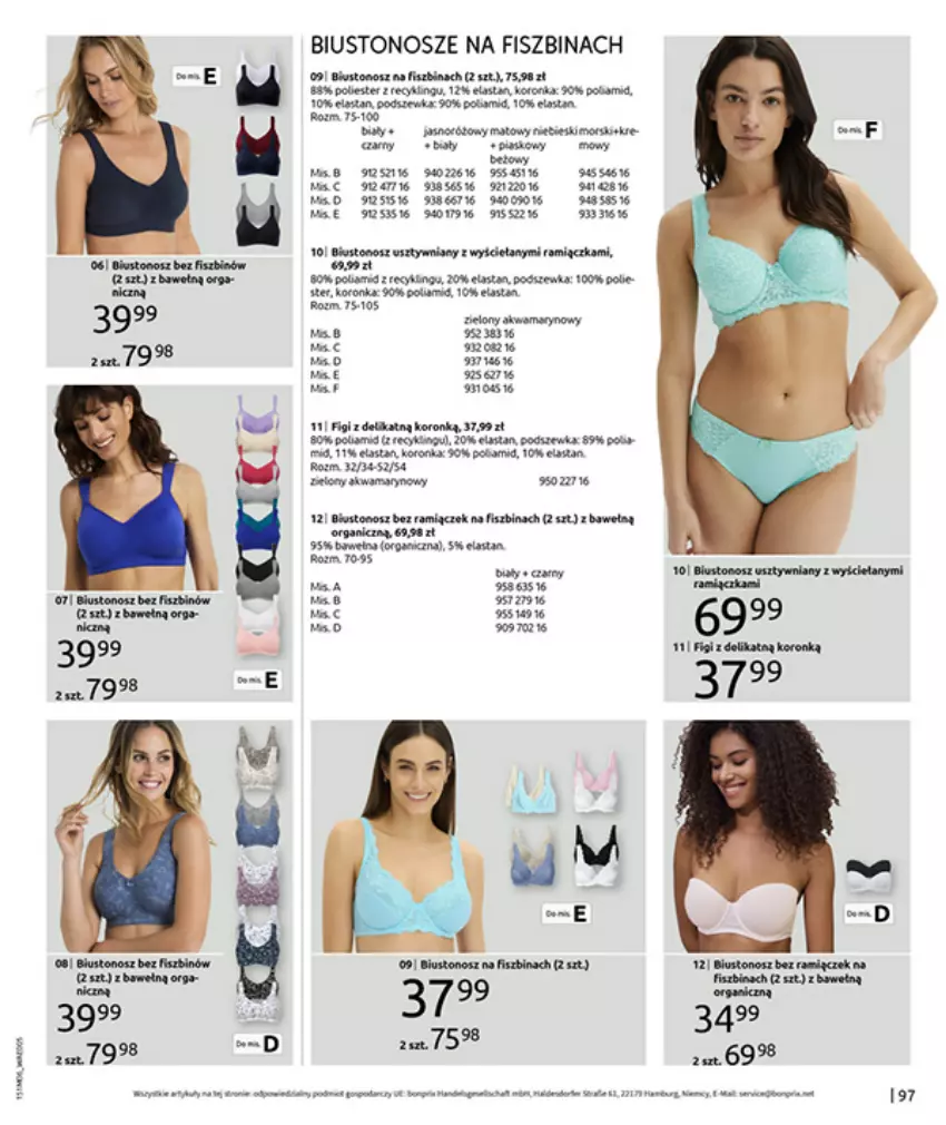 Gazetka promocyjna Bonprix - MODNY LUZ - ważna 15.07 do 25.08.2025 - strona 99 - produkty: Biustonosz, Fa, Figi, LUSTi, Por, Sos