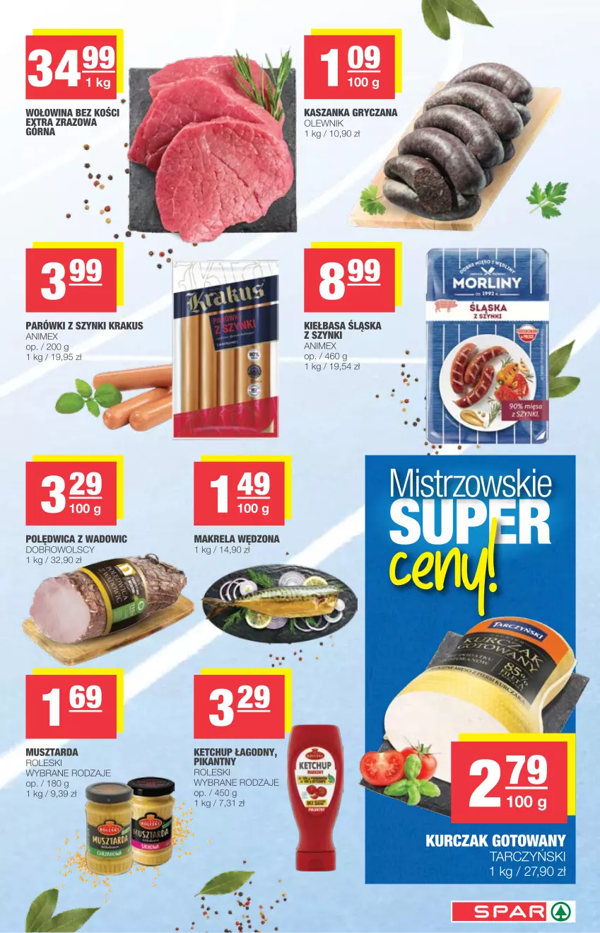 Gazetka promocyjna Spar - Eurospar - ważna 26.05 do 01.06.2021 - strona 3 - produkty: Gry, Kasza, Kaszanka, Ketchup, Kiełbasa, Kiełbasa śląska, Krakus, Kurczak, Kurczak gotowany, Mus, Musztarda, Olewnik, Polędwica, Tarczyński, Wołowina, Wołowina bez kości