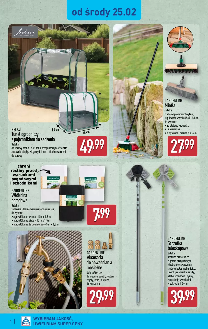 Gazetka promocyjna Aldi - Artykuły przemysłowe i tekstylia - ważna 25.02 do 28.02.2026 - strona 6 - produkty: LG, Miotła, Pistolet, Pojemnik, Sok, Szczotka, Teleskop, Tunel