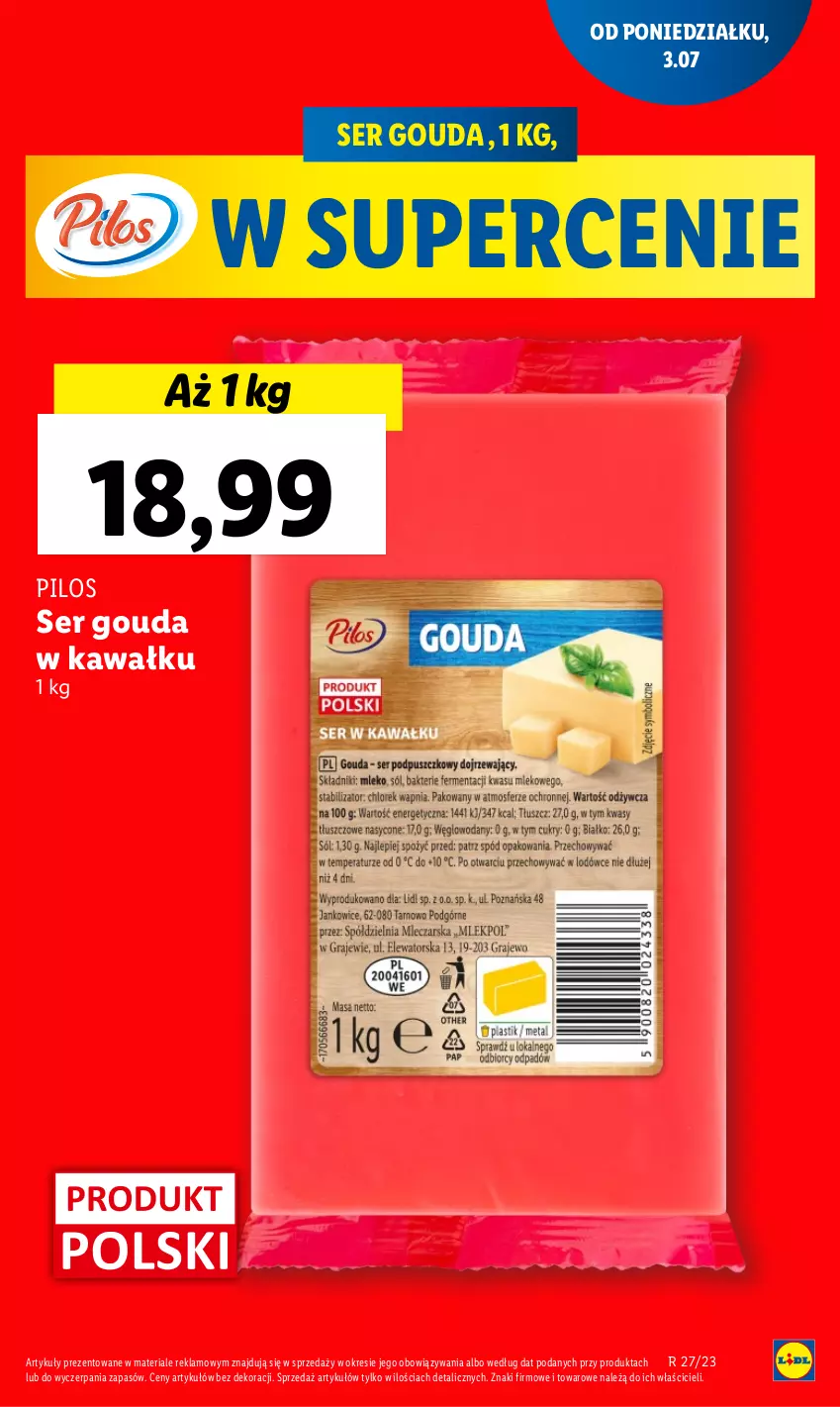 Gazetka promocyjna Lidl - GAZETKA - ważna 03.07 do 05.07.2023 - strona 3 - produkty: Gouda, Kawa, Pilos, Ser