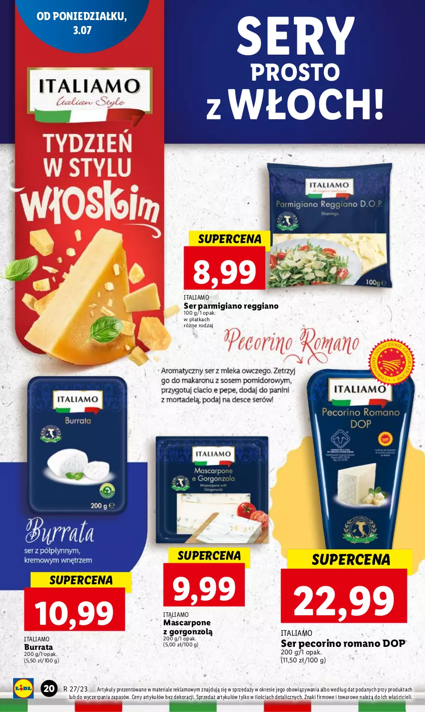 Gazetka promocyjna Lidl - GAZETKA - ważna 03.07 do 05.07.2023 - strona 30 - produkty: Burrata, Mascarpone, Pecorino, Ser