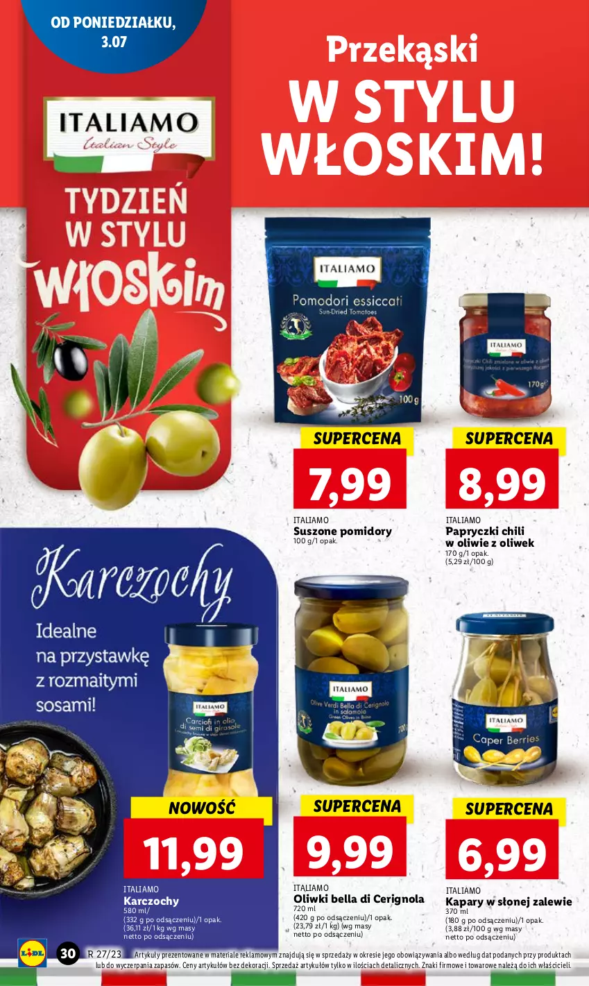 Gazetka promocyjna Lidl - GAZETKA - ważna 03.07 do 05.07.2023 - strona 40 - produkty: Bell, Bella, Kapary, Karczochy, Oliwki, Pomidory, Suszone pomidory