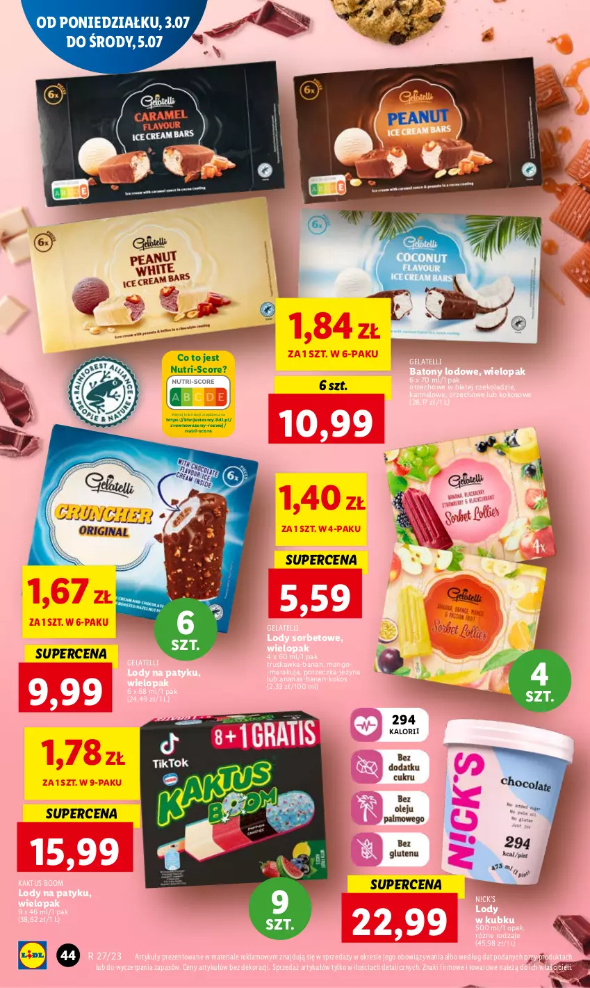 Gazetka promocyjna Lidl - GAZETKA - ważna 03.07 do 05.07.2023 - strona 54 - produkty: Ananas, Baton, Kaktus, Kokos, Lody, Mango, Por, Wazon