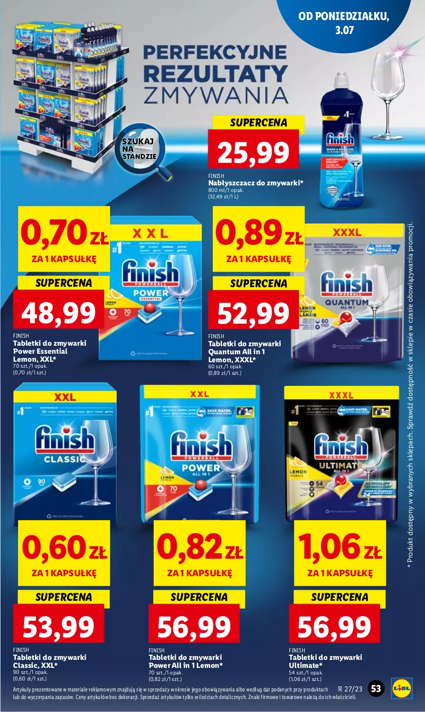 Gazetka promocyjna Lidl - GAZETKA - ważna 03.07 do 05.07.2023 - strona 63 - produkty: Finish, Tablet, Tabletki do zmywarki, Zmywarki