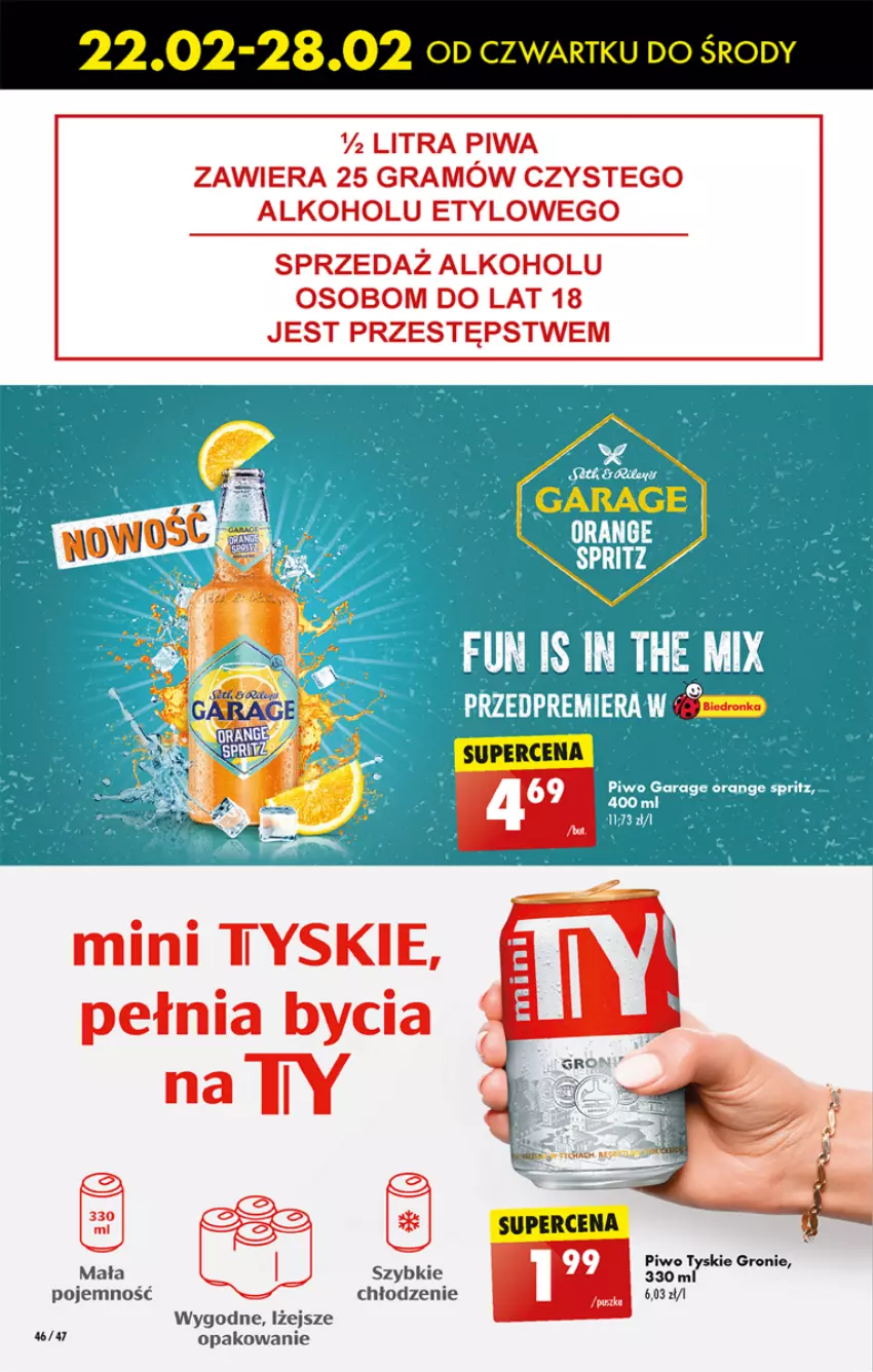 Gazetka promocyjna Biedronka - Od czwartku - ważna 22.02 do 28.02.2024 - strona 54 - produkty: Piwo, Tyskie