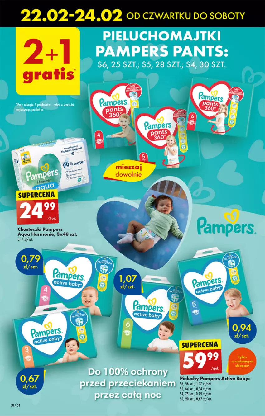 Gazetka promocyjna Biedronka - Od czwartku - ważna 22.02 do 28.02.2024 - strona 58 - produkty: Chusteczki, Pampers, Pieluchy