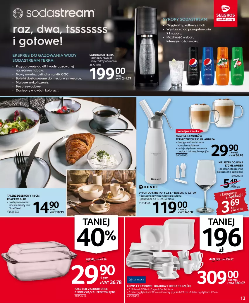 Gazetka promocyjna Selgros - Oferta przemysłowa - ważna 03.11 do 16.11.2022 - strona 13 - produkty: Deser, Kieliszek, Naczynie żaroodporne, Por, Ser, Syfon, Talerz, Talerz deserowy