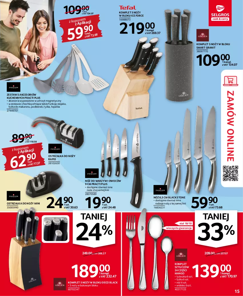 Gazetka promocyjna Selgros - Oferta przemysłowa - ważna 03.11 do 16.11.2022 - strona 15 - produkty: Gra, Lack, Makaron, Mango, Noż, Ostrzałka do noży, Stojak, Widelec