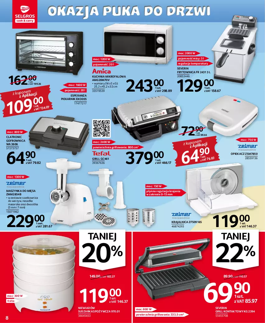 Gazetka promocyjna Selgros - Oferta przemysłowa - ważna 03.11 do 16.11.2022 - strona 8 - produkty: Fa, Gofrownica, Grill, Grill kontaktowy, Kuchnia, Maszynka, Piekarnik, Suszarka, Szatkownica, Szynka