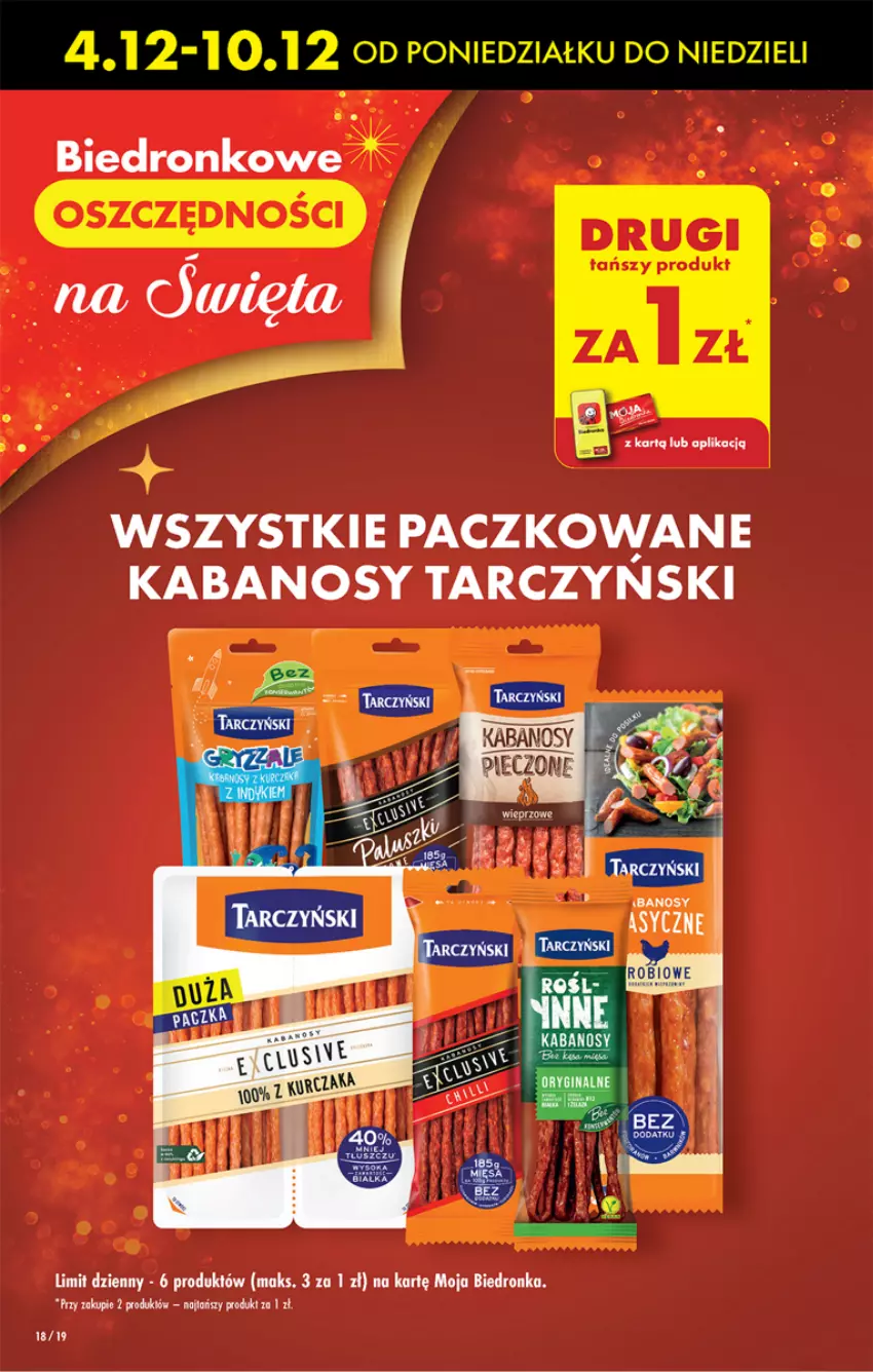 Gazetka promocyjna Biedronka - Od czwartku - ważna 07.12 do 13.12.2023 - strona 18 - produkty: Dron, Kabanos, Tarczyński