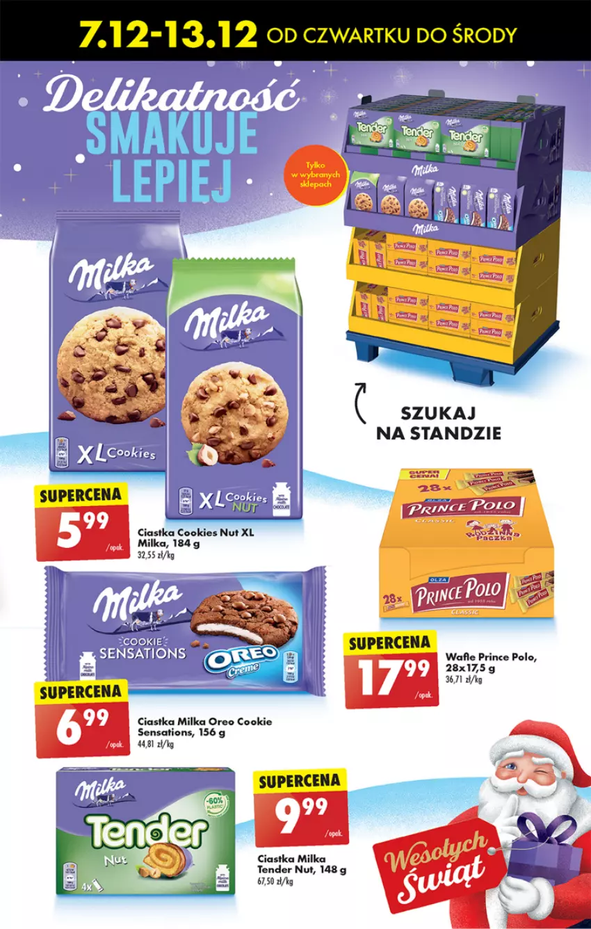 Gazetka promocyjna Biedronka - Od czwartku - ważna 07.12 do 13.12.2023 - strona 39 - produkty: Ciastka, Milka, Oreo, Prince Polo, Sati, Wafle