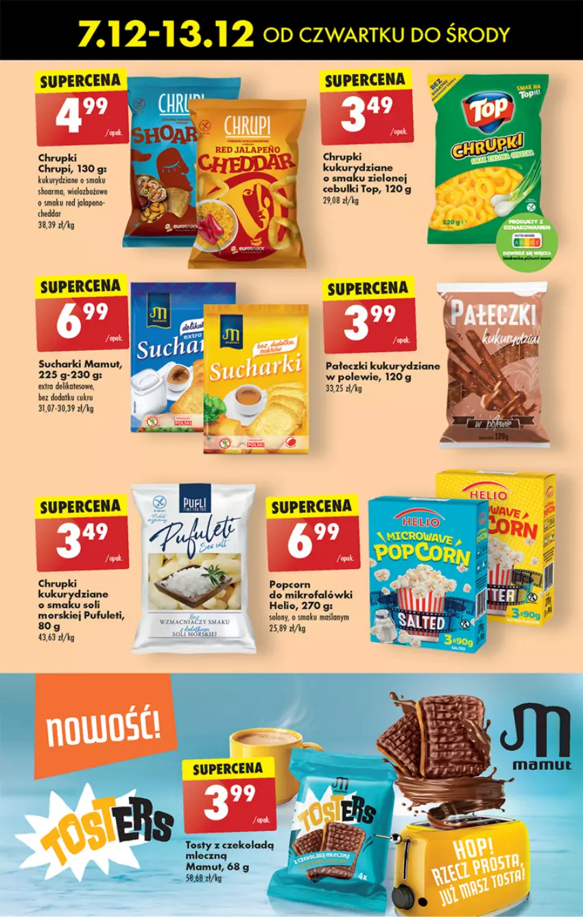 Gazetka promocyjna Biedronka - Od czwartku - ważna 07.12 do 13.12.2023 - strona 51 - produkty: Chia, Chrupki, Fa, Helio, Popcorn, Puf, Shoarma, Top