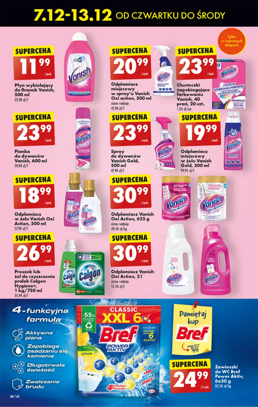 Gazetka promocyjna Biedronka - Od czwartku - ważna 07.12 do 13.12.2023 - strona 62 - produkty: Calgon, Chusteczki, Dywan, Fa, LG, Odplamiacz, Vanish, Vanish Gold