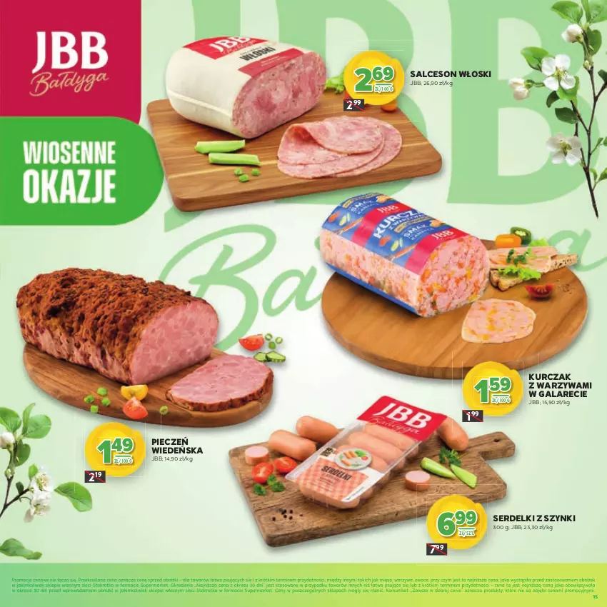 Gazetka promocyjna Stokrotka - Katalog Wiosenne Inspiracje! - ważna 26.02 do 11.03.2026 - strona 15 - produkty: Gala, Kurczak, Mięso, Owoce, Piec, Salceson, Ser, Serdelki, Warzywa