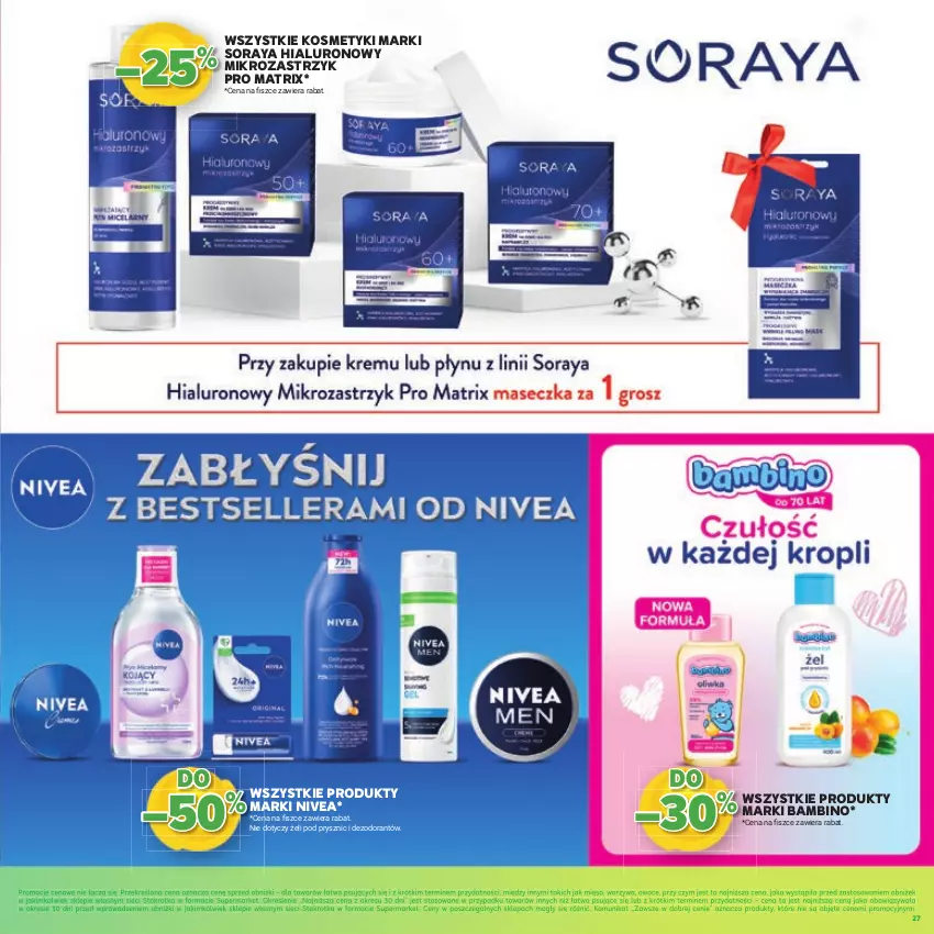 Gazetka promocyjna Stokrotka - Katalog Wiosenne Inspiracje! - ważna 26.02 do 11.03.2026 - strona 27 - produkty: Dezodorant, Mięso, Nivea, Owoce, Warzywa
