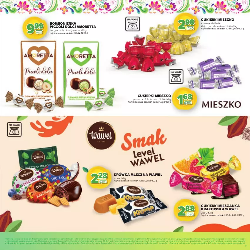 Gazetka promocyjna Stokrotka - Katalog Wiosenne Inspiracje! - ważna 26.02 do 11.03.2026 - strona 3 - produkty: Cukier, Cukierki, Klej, Mięso, Owoce, Por, Warzywa, Wawel