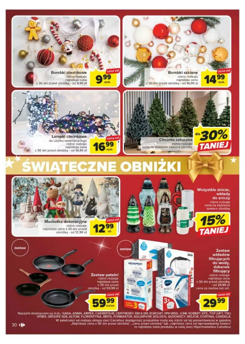 Gazetka promocyjna Carrefour - ważna 11.12 do 17.12.2023 - strona 24 - produkty: Aquaphor, Bols, Bolsius, Bombki, Brit, Brita, Choinka, Inka, Lanki, Por, Top