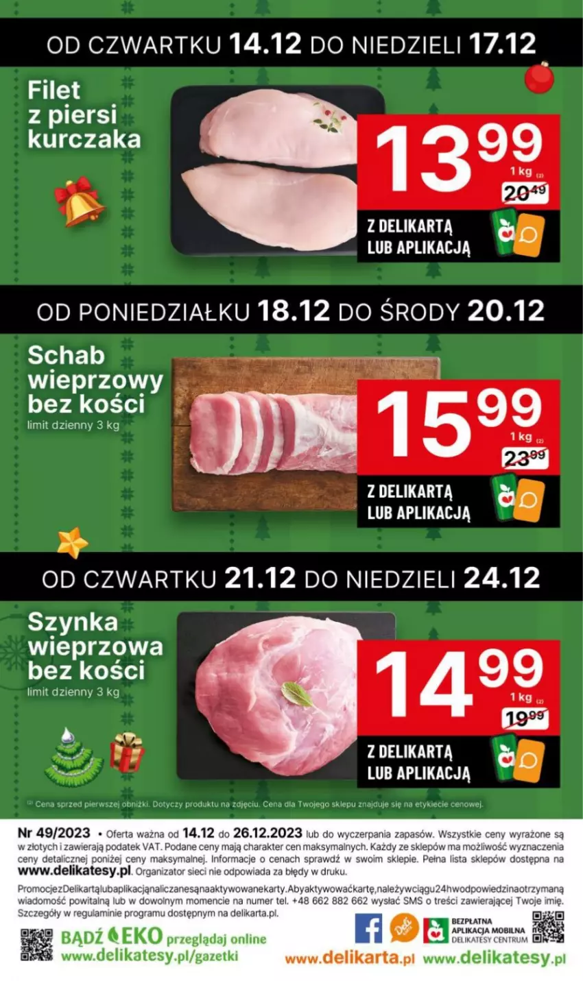 Gazetka promocyjna Delikatesy Centrum - Dyskontowe ceny w Delikatesach Centrum - ważna 14.12 do 26.12.2023 - strona 44 - produkty: Gra, Kurczak, Mobil, Rum, Szynka, Szynka wieprzowa