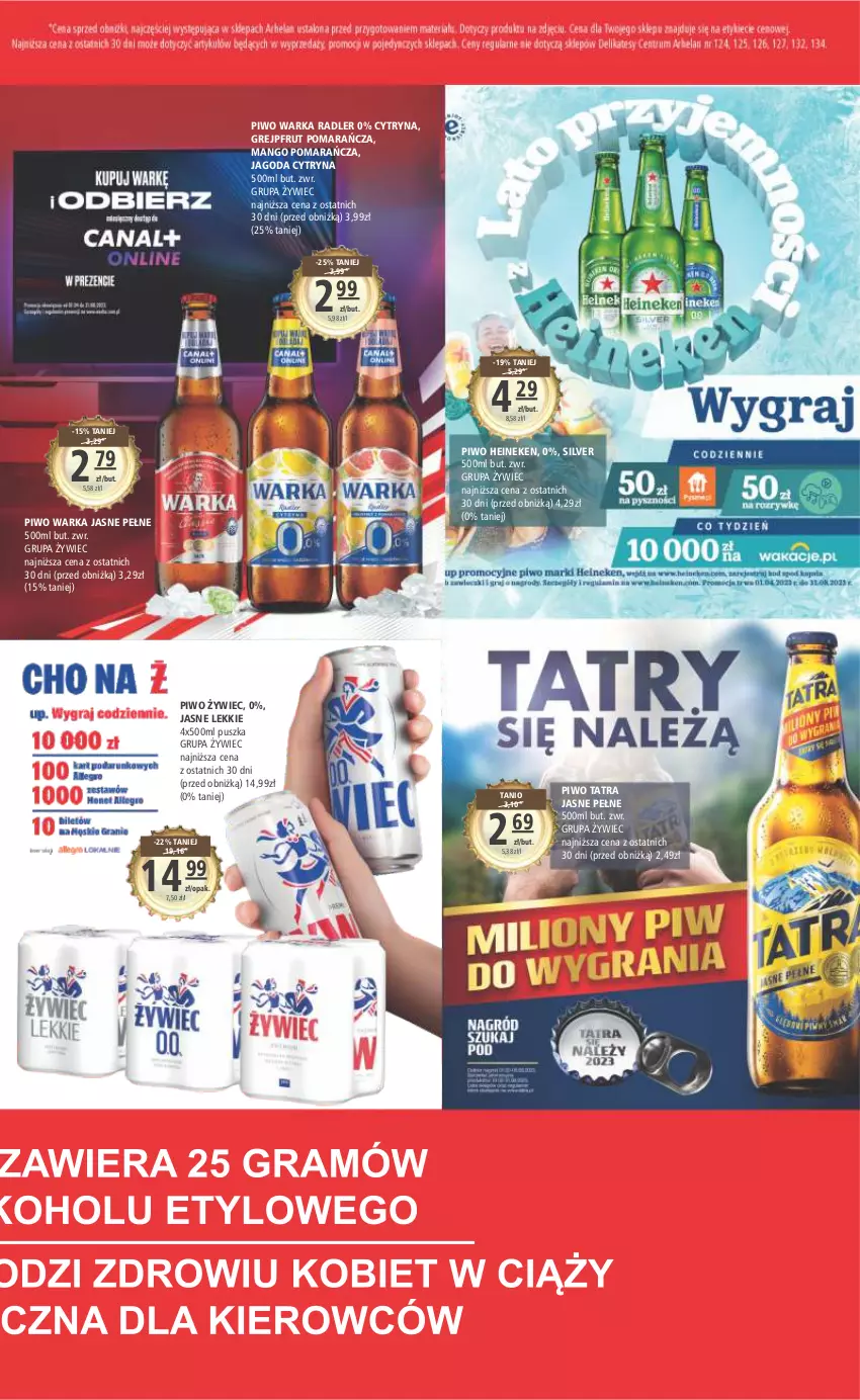 Gazetka promocyjna Arhelan - Gazetka - ważna 28.07 do 06.08.2023 - strona 15 - produkty: Grejpfrut, Heineken, Mango, Piwo, Radler, Tatra, Warka