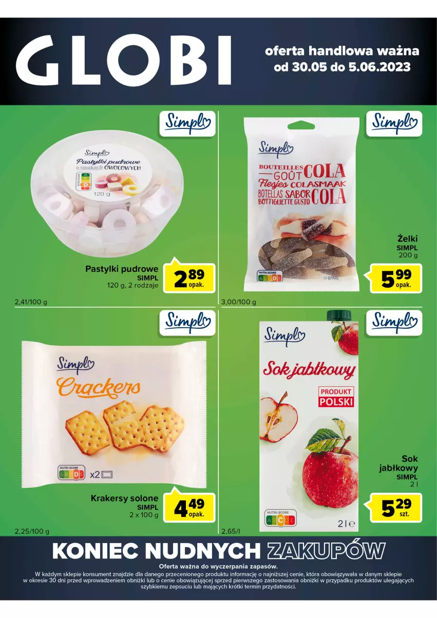 Gazetka promocyjna Carrefour - Gazetka Globi - ważna 30.05 do 05.06.2023 - strona 2 - produkty: Krakersy, Pastylki, Sok