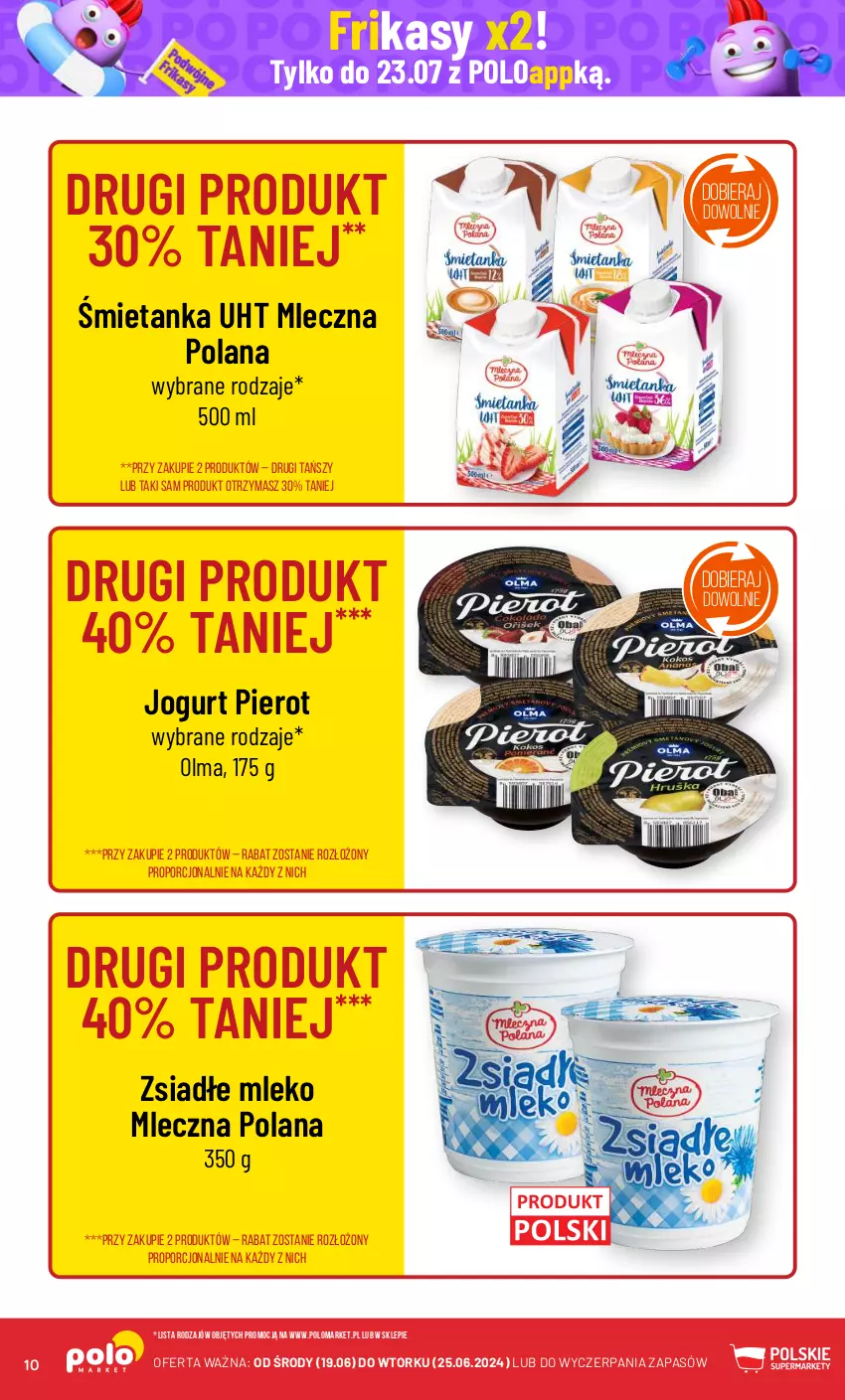 Gazetka promocyjna PoloMarket - Gazetka pomocyjna - ważna 19.06 do 25.06.2024 - strona 10 - produkty: Jogurt, LANA, Mleko, Olma, Por