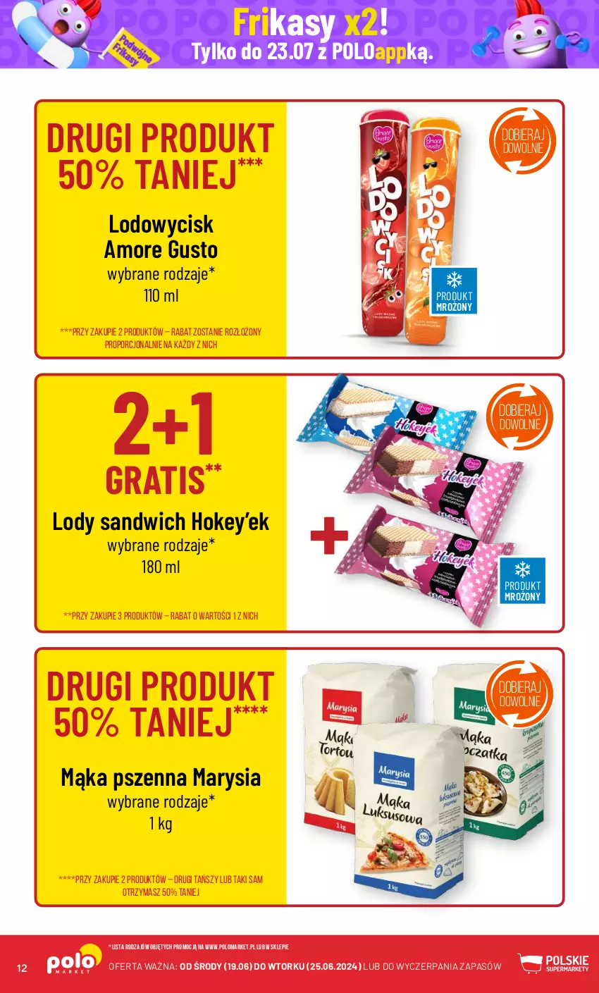 Gazetka promocyjna PoloMarket - Gazetka pomocyjna - ważna 19.06 do 25.06.2024 - strona 12 - produkty: Gra, Lody, Mąka, Mąka pszenna, Por