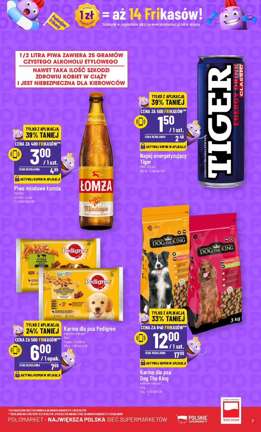 Gazetka promocyjna PoloMarket - Gazetka pomocyjna - ważna 19.06 do 25.06.2024 - strona 7 - produkty: Mars, Napój, Pedigree, Piwo, Pur, Tiger