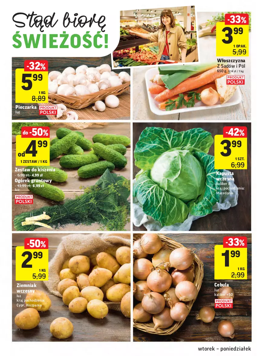 Gazetka promocyjna Intermarche - Świeżo itanio - ważna 20.04 do 26.04.2021 - strona 12 - produkty: Cebula, Grunt, Ogórek, Piec, Pieczarka