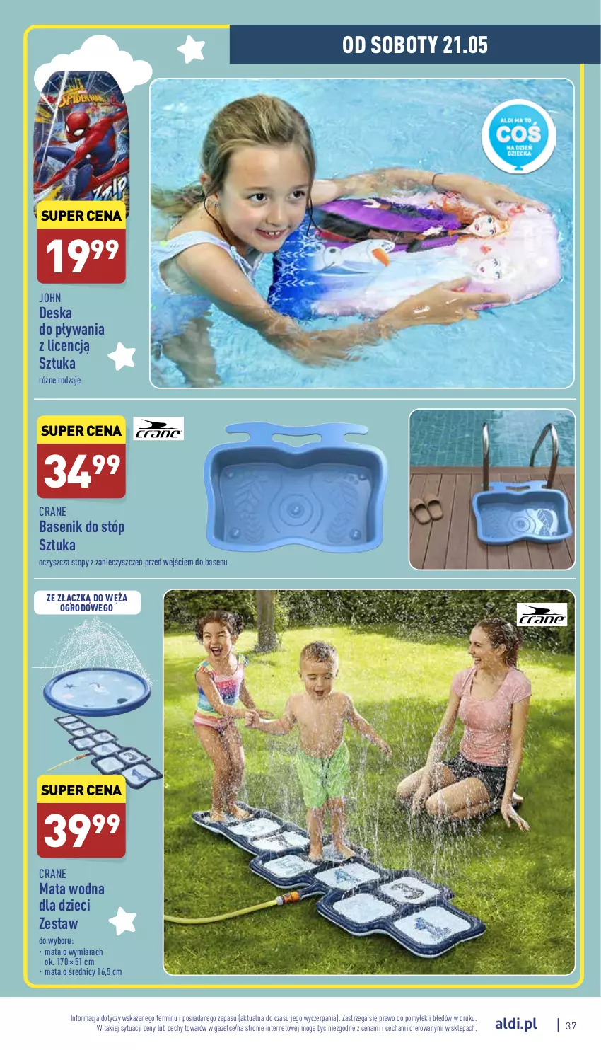 Gazetka promocyjna Aldi - Pełny katalog - ważna 16.05 do 21.05.2022 - strona 37 - produkty: Dzieci, Mata wodna, Top