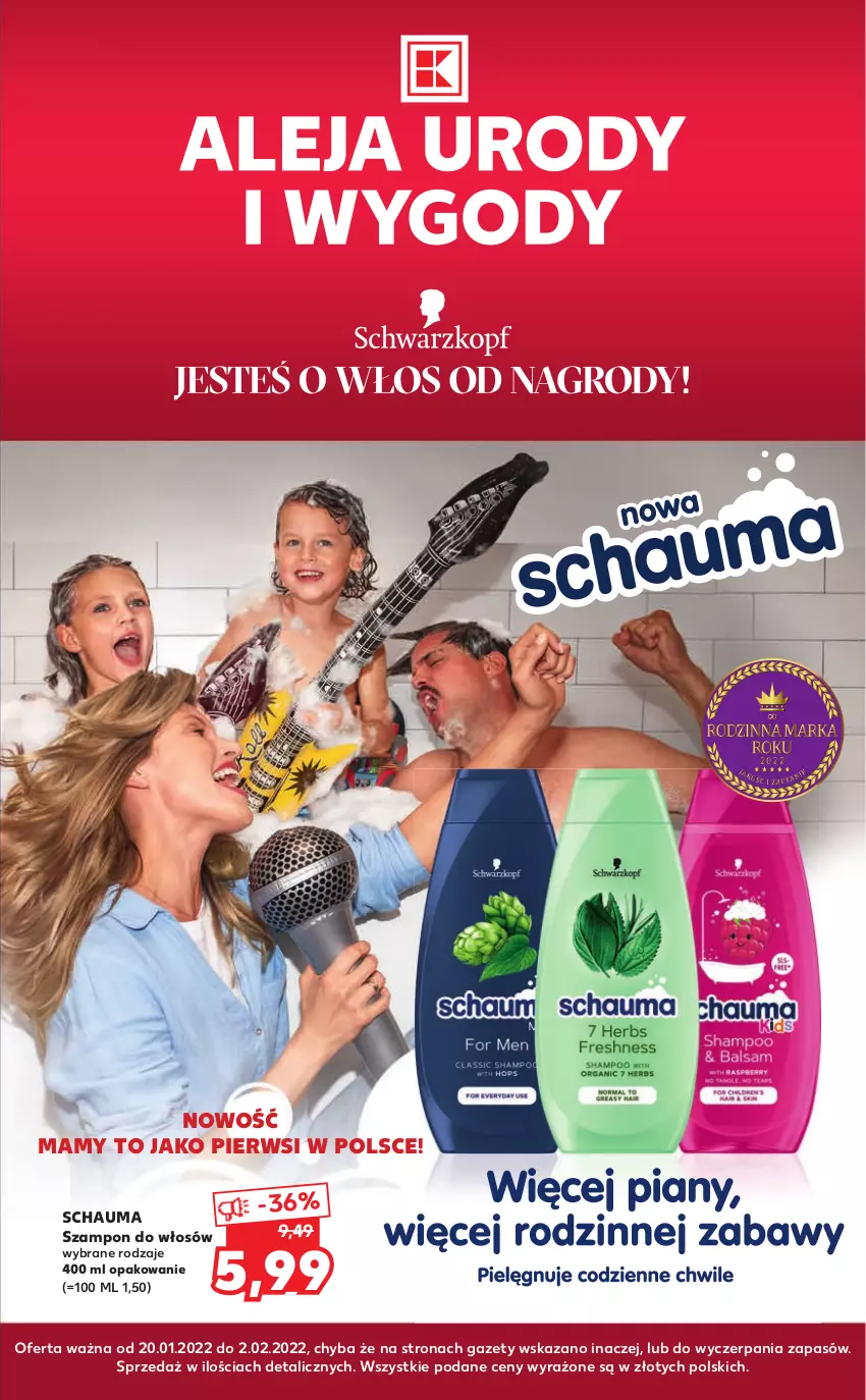 Gazetka promocyjna Kaufland - Oferta specjalna - ważna 20.01 do 02.02.2022 - strona 1 - produkty: Schauma, Szampon