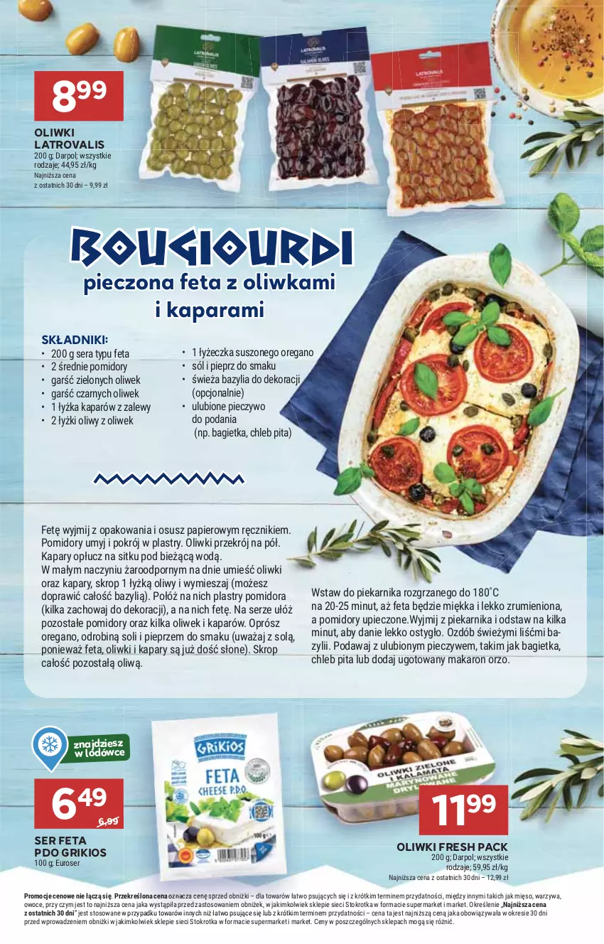 Gazetka promocyjna Stokrotka - Supermarket - ważna 24.07 do 31.07.2024 - strona 15 - produkty: Feta, HP, Oliwki, Piec, Ser, SVR