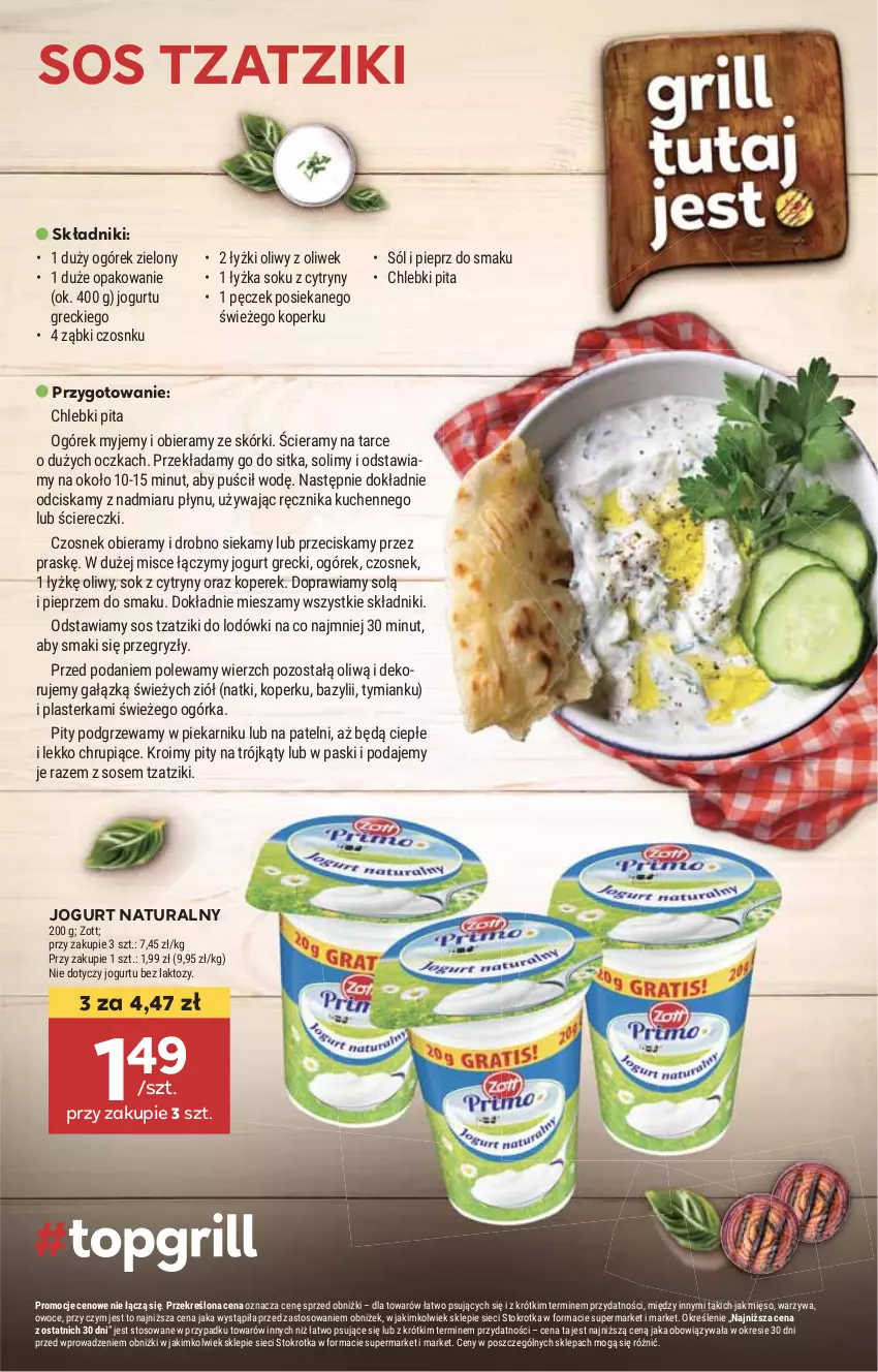 Gazetka promocyjna Stokrotka - Supermarket - ważna 24.07 do 31.07.2024 - strona 18 - produkty: Chleb, HP, Jogurt, Jogurt naturalny, Pieprz, Sól, Sos, Zott