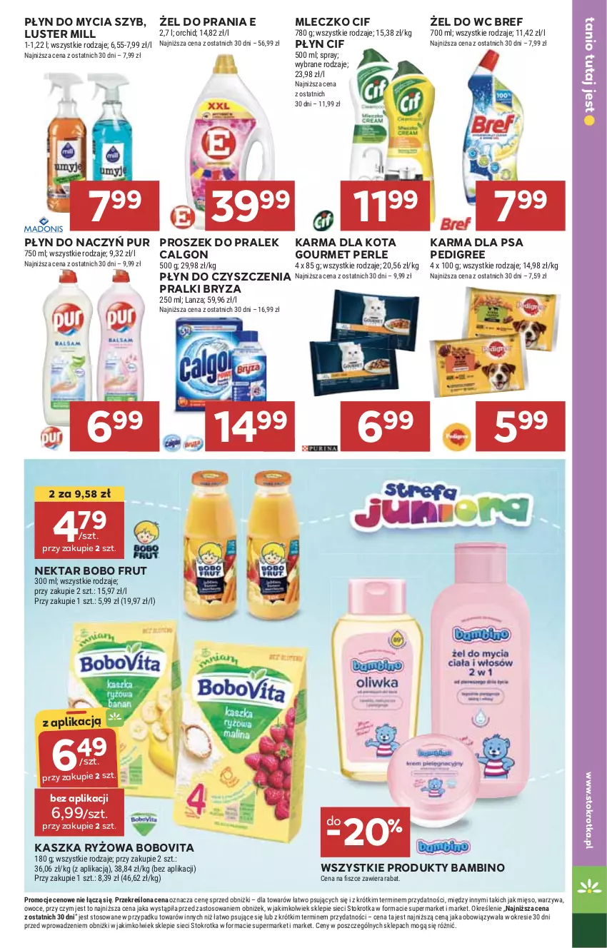 Gazetka promocyjna Stokrotka - Supermarket - ważna 24.07 do 31.07.2024 - strona 27 - produkty: BoboVita, Bref, Bryza, Calgon, Cif, HP, LG, Mleczko, Nektar, Pedigree, Płyn do mycia, Pralki, Pur, Ryż