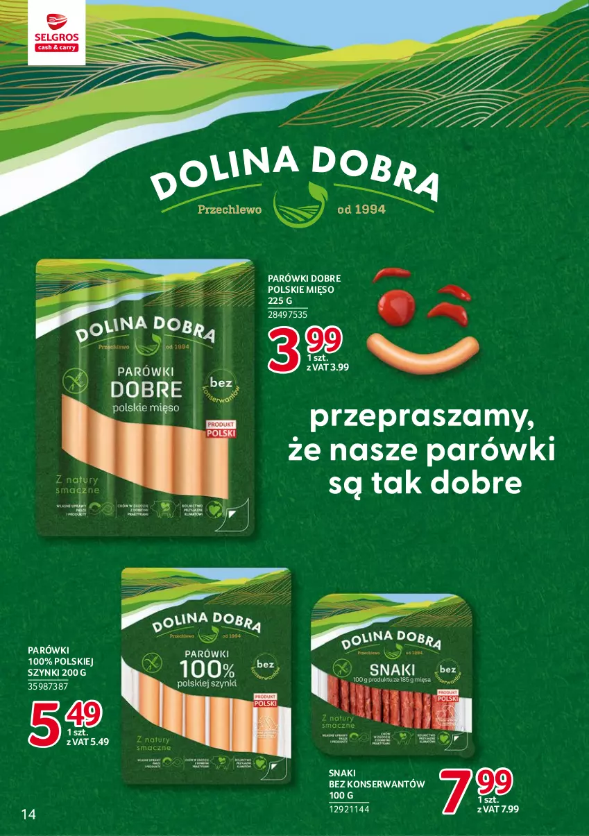 Gazetka promocyjna Selgros - Katalog Markowe Produkty - ważna 03.11 do 16.11.2022 - strona 14 - produkty: Mięso, Parówki, Ser