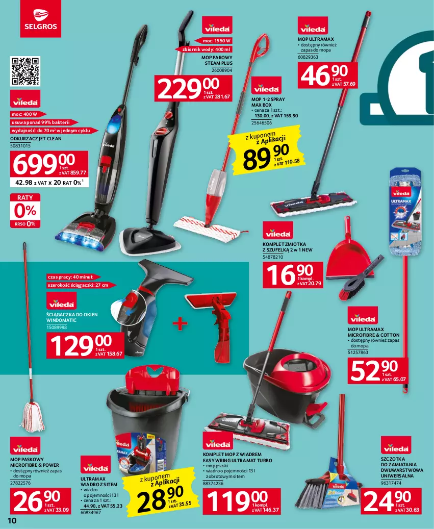 Gazetka promocyjna Selgros - Katalog Sprzątanie - ważna 18.05 do 31.05.2023 - strona 10 - produkty: Mop, Mop parowy, Odkurzacz, Rama, Szczotka, Wiadro