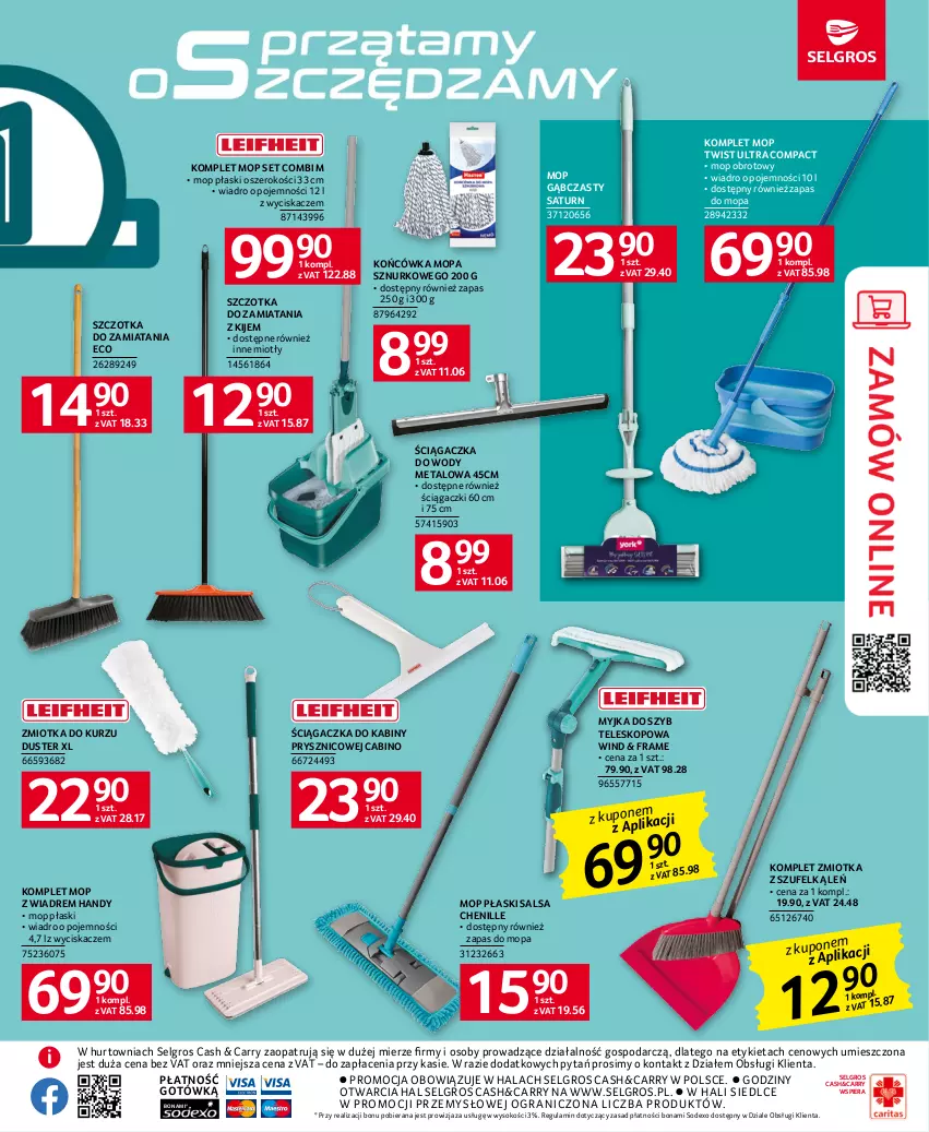 Gazetka promocyjna Selgros - Katalog Sprzątanie - ważna 18.05 do 31.05.2023 - strona 11 - produkty: Gra, Kije, LG, Mop, Salsa, Sok, Szczotka, Teleskop, Wiadro