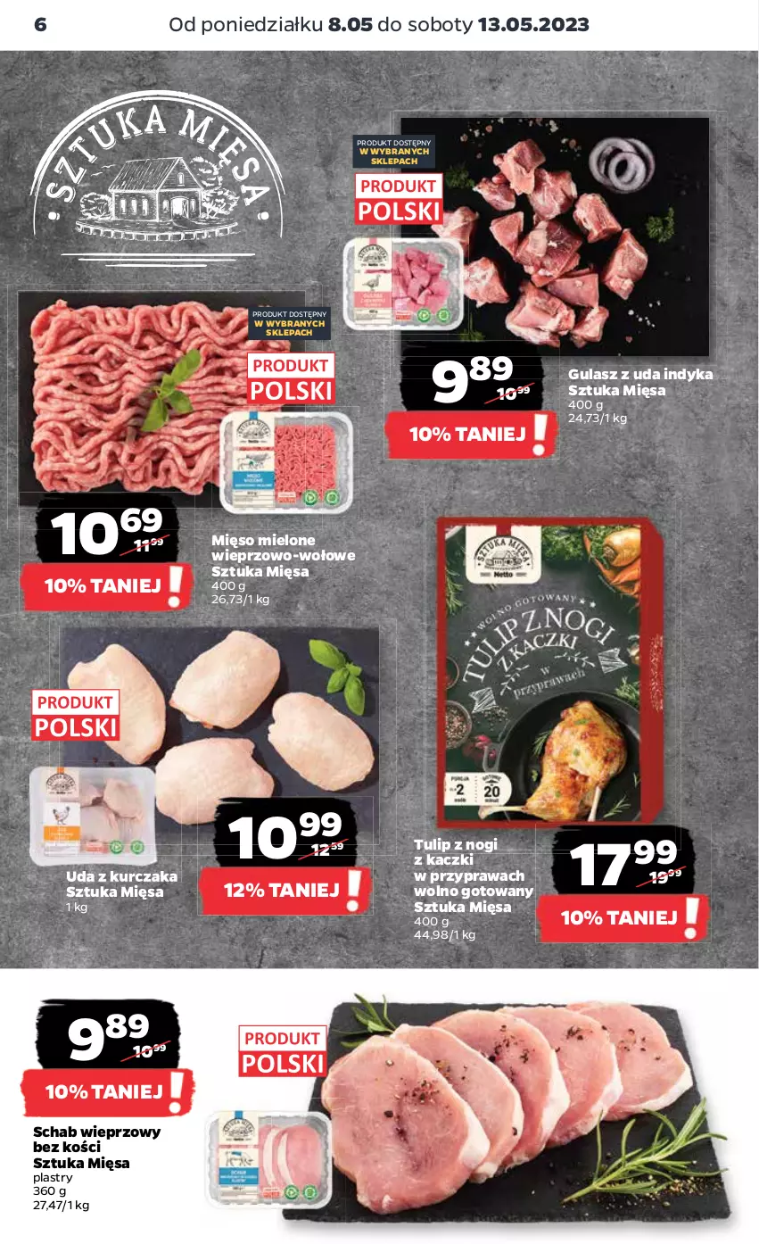 Gazetka promocyjna Netto - Artykuły spożywcze - ważna 08.05 do 13.05.2023 - strona 6 - produkty: Kurczak, Mięso, Mięso mielone, Schab wieprzowy