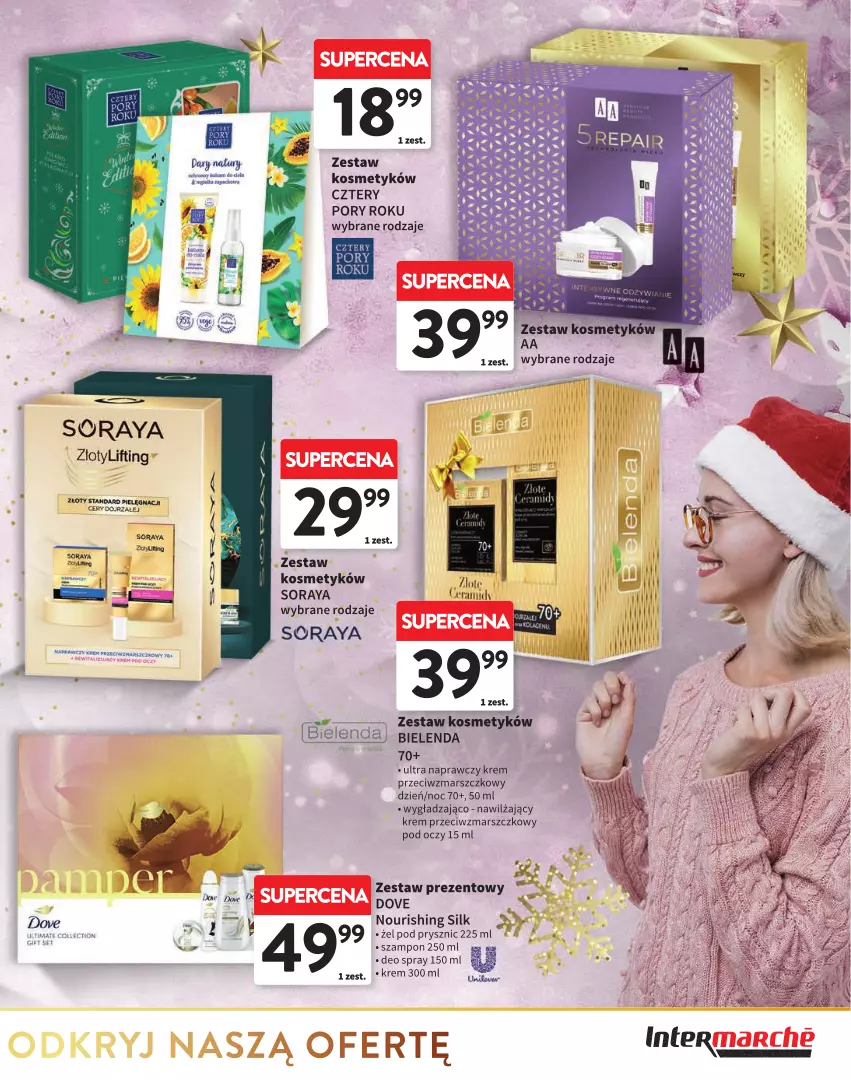 Gazetka promocyjna Intermarche - Gazetka Intermarche - ważna 28.11 do 24.12.2024 - strona 25 - produkty: Bielenda, Dove, Krem przeciwzmarszczkowy, Mars, Por, Szampon, Zestaw prezentowy