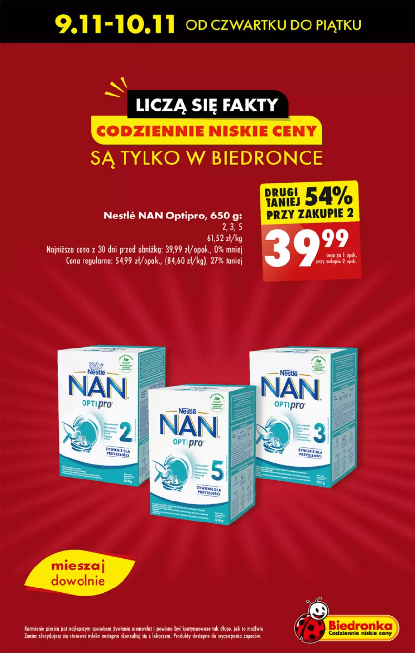 Gazetka promocyjna Biedronka - Od czwartku - ważna 09.11 do 15.11.2023 - strona 13 - produkty: Karmi, Mleko, NAN Optipro, O nas