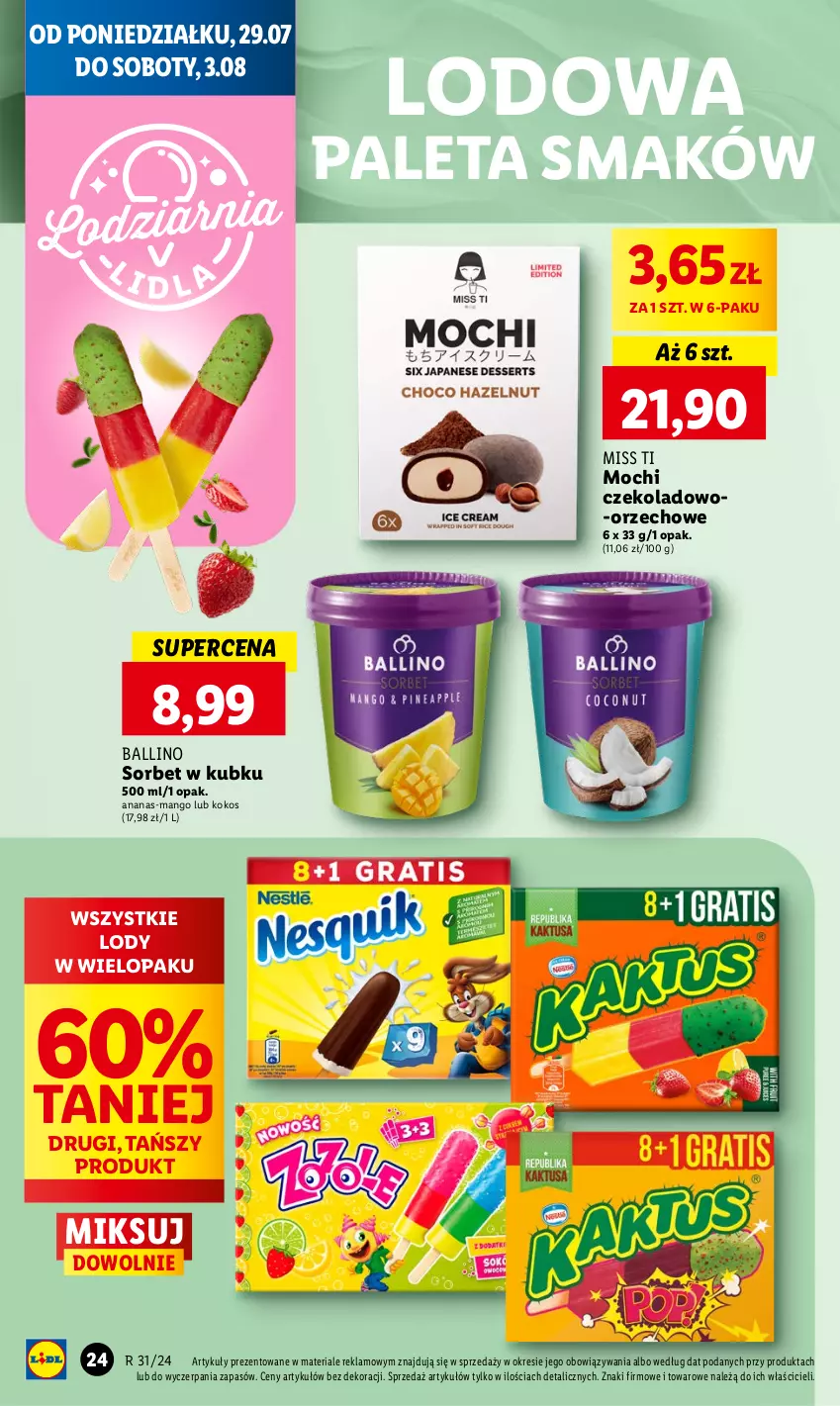 Gazetka promocyjna Lidl - GAZETKA - ważna 29.07 do 31.07.2024 - strona 30 - produkty: Ananas, Kokos, Lody, Mango, Paleta