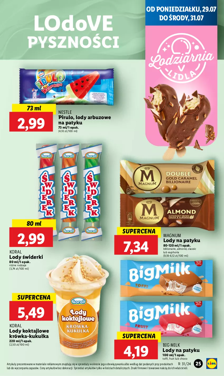 Gazetka promocyjna Lidl - GAZETKA - ważna 29.07 do 31.07.2024 - strona 31 - produkty: Arbuz, Big Milk, Dove, Lion, Lody