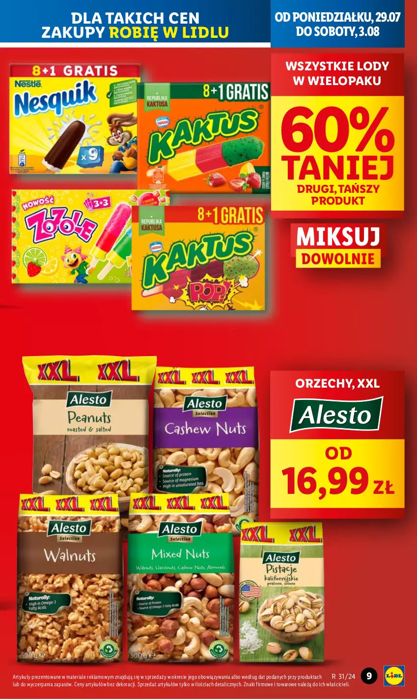 Gazetka promocyjna Lidl - GAZETKA - ważna 29.07 do 31.07.2024 - strona 9 - produkty: Lody