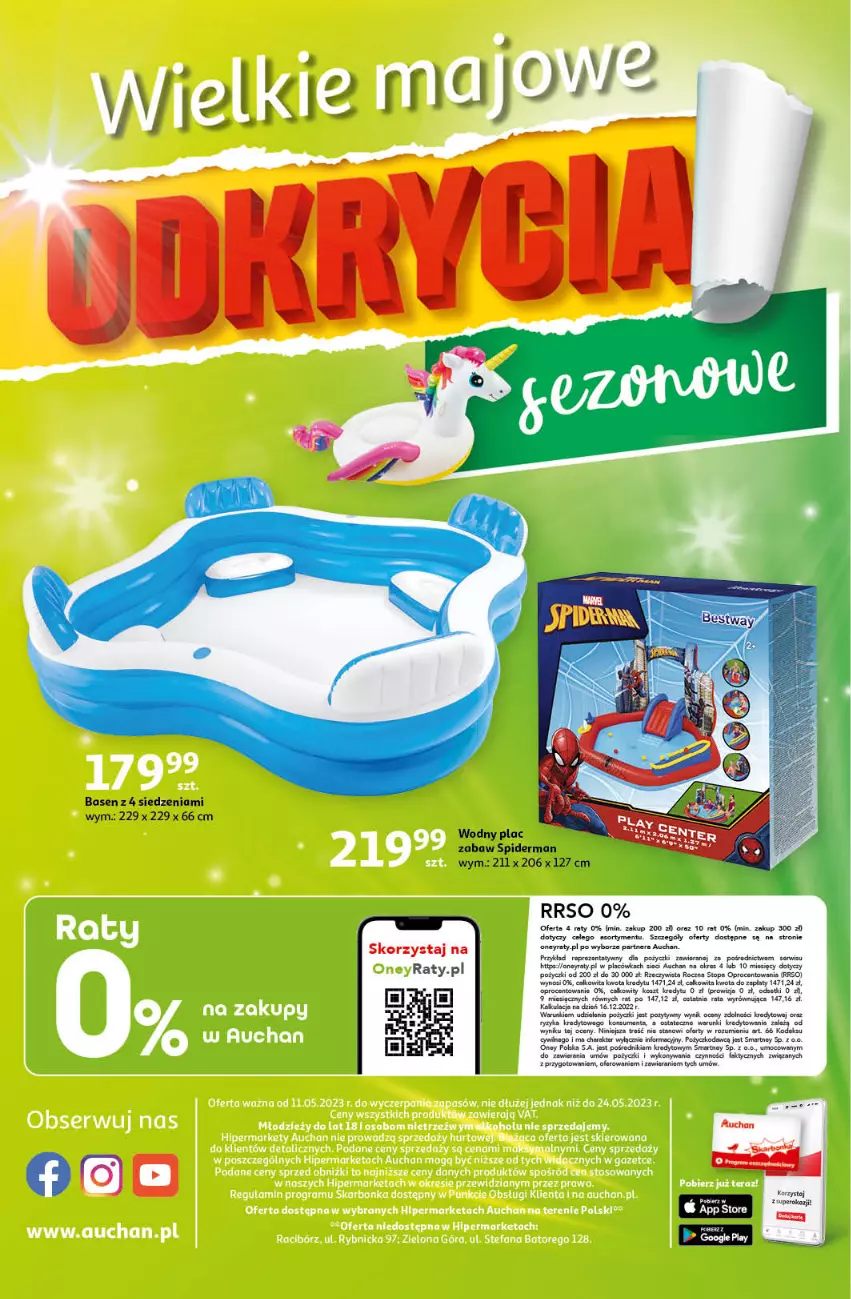 Gazetka promocyjna Auchan - Gazetka Wielkie majowe odkrycia sezonowe Hipermarket Auchan - ważna 11.05 do 24.05.2023 - strona 20 - produkty: Fa, Gra, Kosz, Ser, Spiderman, Szorty, Top