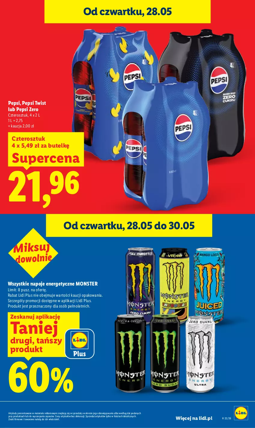 Gazetka promocyjna Lidl - Gazetka ważna od 28.05 do 30.05 - ważna 28.05 do 30.05.2026 - strona 21 - produkty: Napoje, Pepsi